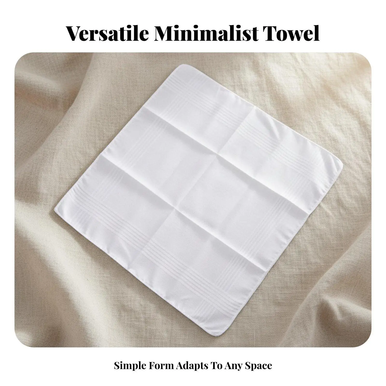 Plain White Cotton Handkerchiefs for Women Men Large Soft Absorbent Hanky Cloth Handkerchief for Daily Use Wedding Pocket Square