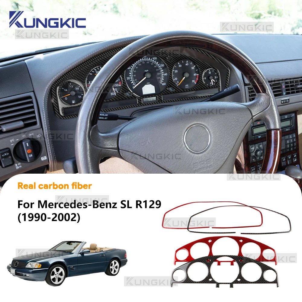 For Mercedes Benz SL R129 1990 1991 1992 1993 1994 1995 1996 1997 1998 1999 2000 2001 2002 Soft Carbon Fiber Speedometer Sticker