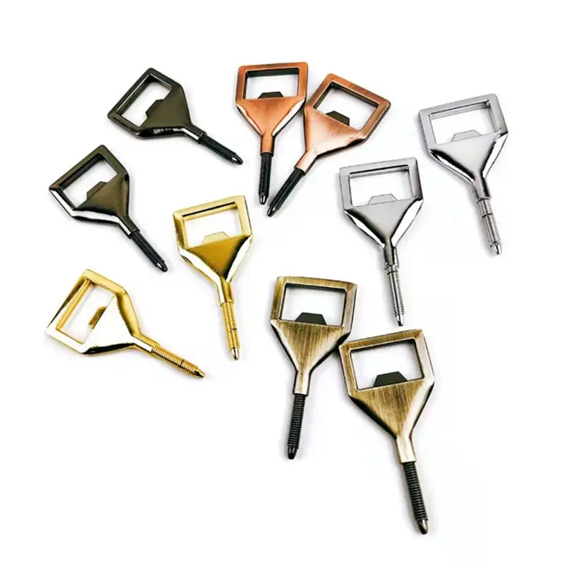 

ABAH-Metal Bottles Opener Kits Insert DIY Blank Opener Metal Beer Opener Square Opener (10 Pcs)