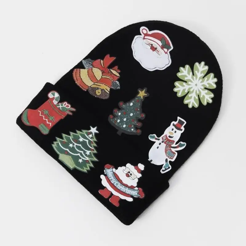 

652F Soft Warm Party Beanie Hat Festive Themed Skull Cap New Year Hat Christmas Gift