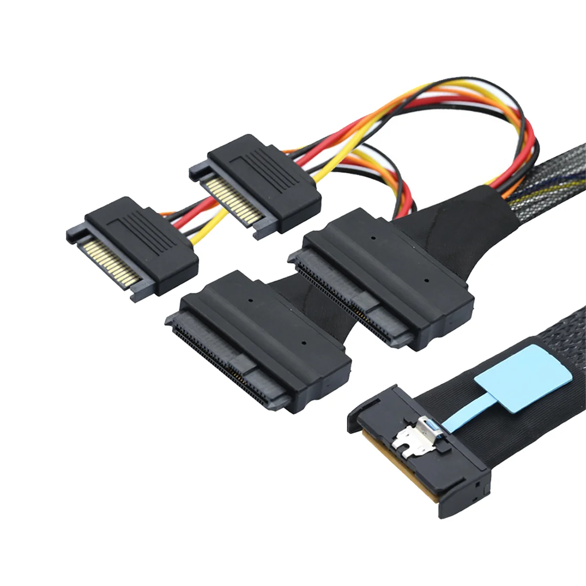

Кабель-адаптер ABEP-Server Slimline SAS MCIO 8i 74P to 2-SFF 8639+15P Блок питания Серверный многофункциональный кабель