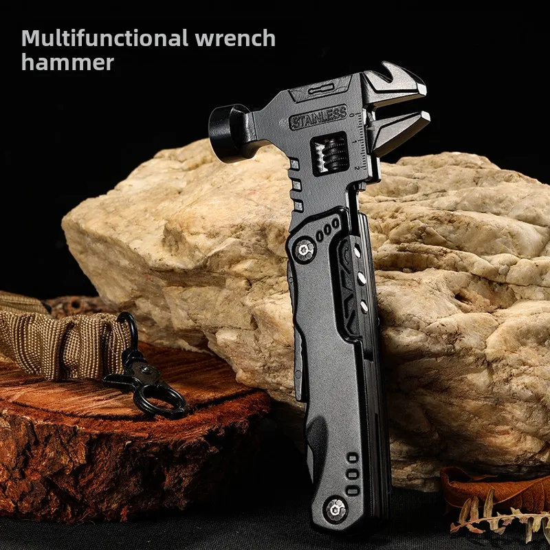 Professional Auto Repair Vehicle Maintenance Hand Tool Portable Multi Function Folding Combination Hammer Pliers Wrench