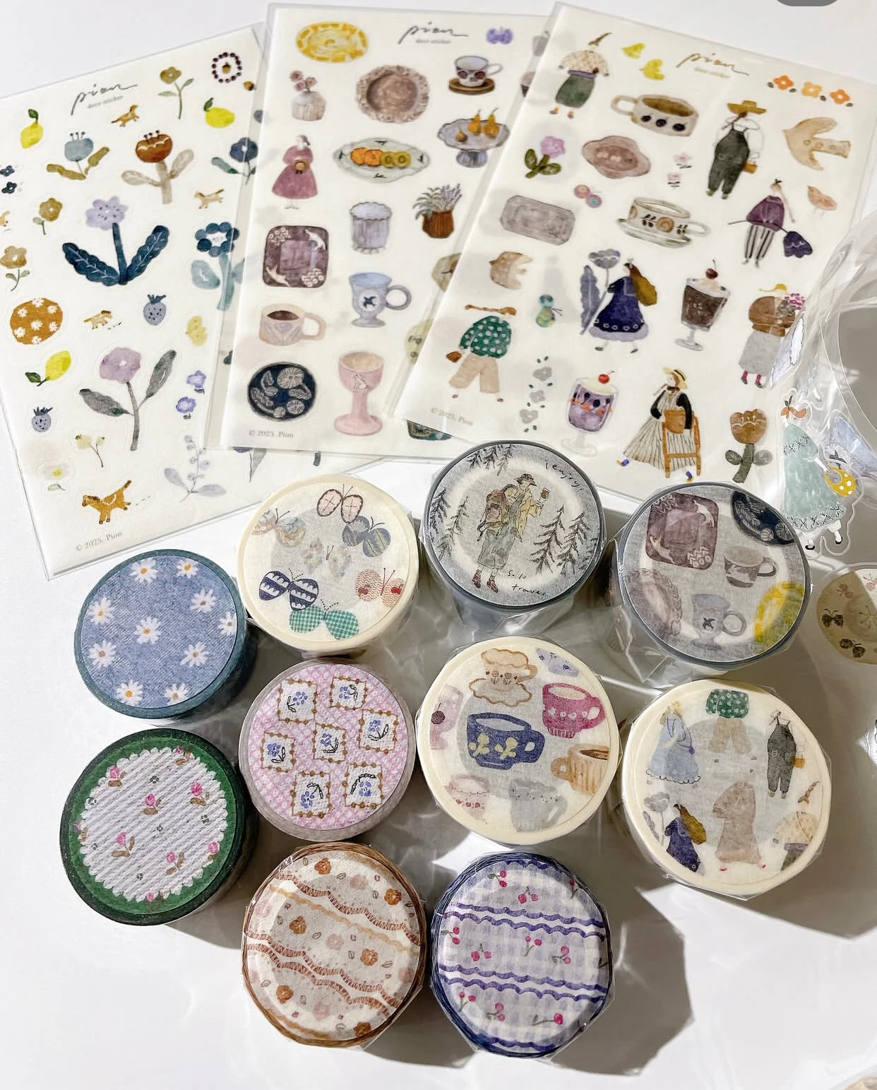 Pion Vintage Solo viaje cerámica chica artística Washi PET cinta para hacer tarjetas Plan Scrapbooking DIY pegatina decorativa