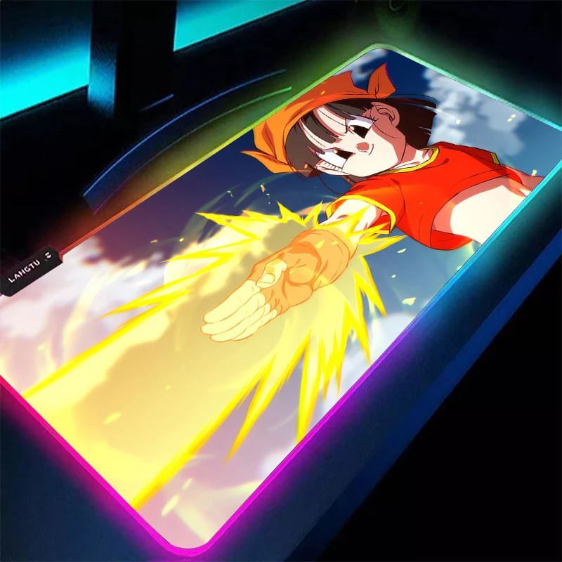 LED Mouse Pad DBZ rubber table Large Non-Slip Office Gamer Desk mat Computer Keyboard Pad gaming accessories carpet RGB mousepad