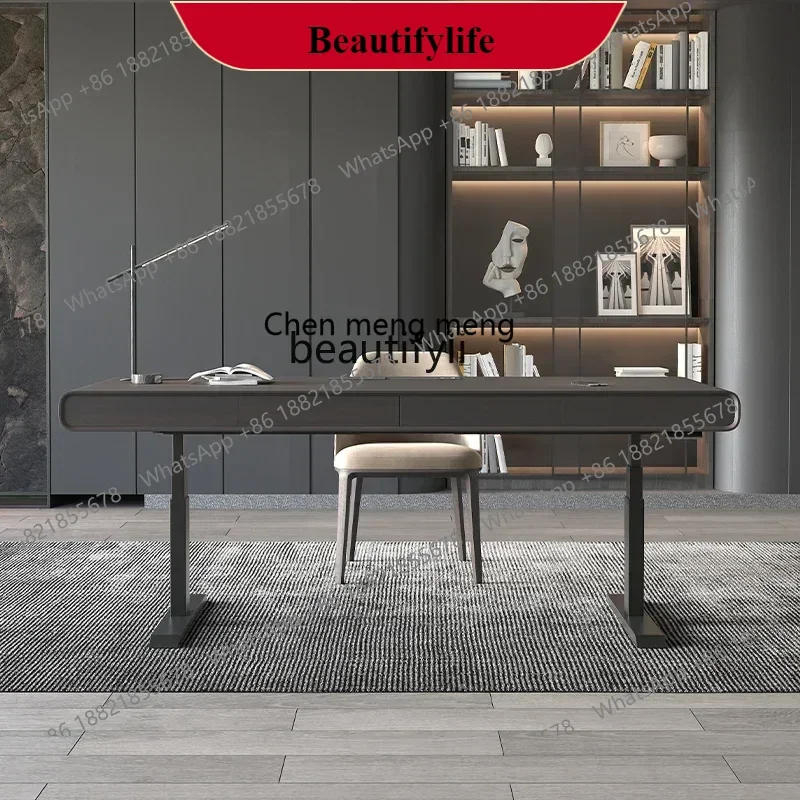 G153 S Light luxury Italian minimalist lifting desk computer study table double electric intelligent lifting