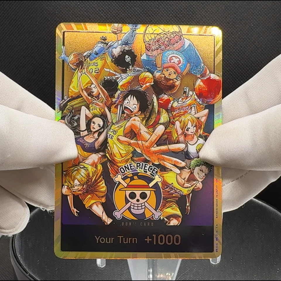 One Piece OPCG English Golden DON card Straw Hat Crew x Lakers