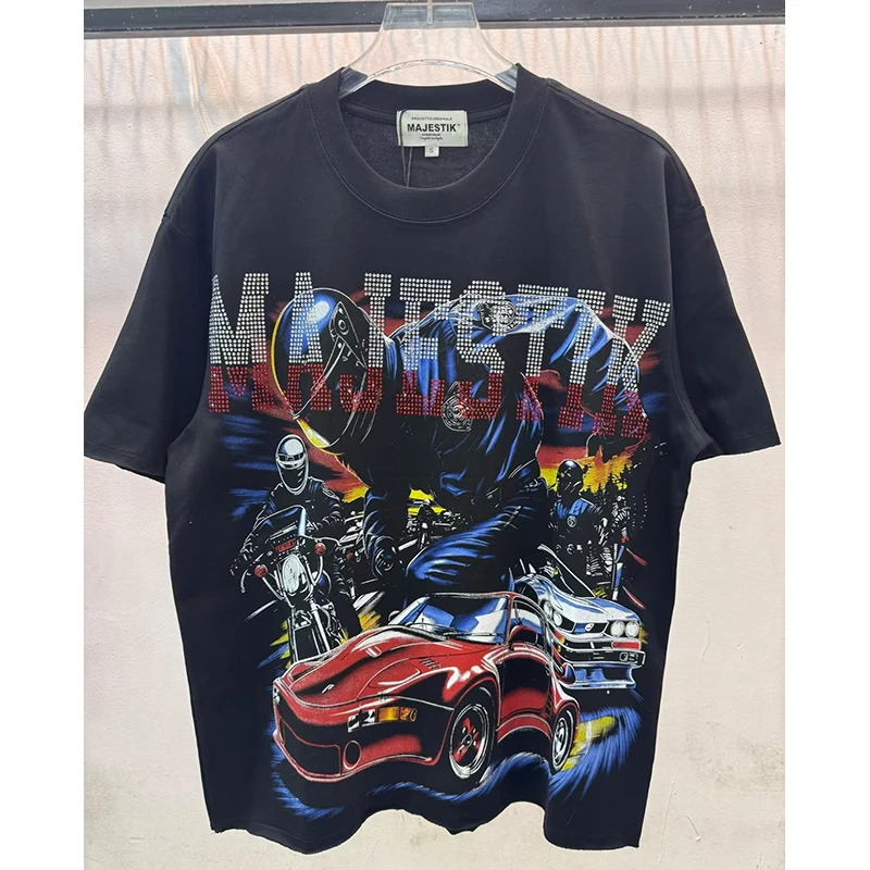 Vintage Übergroßes Acid Wash T-Shirt Herren Grafik-Skelett Urlaub Lustige T-Shirts für Frauen Baumwolle Loose Fit Punk Hip Hop – Detail 4