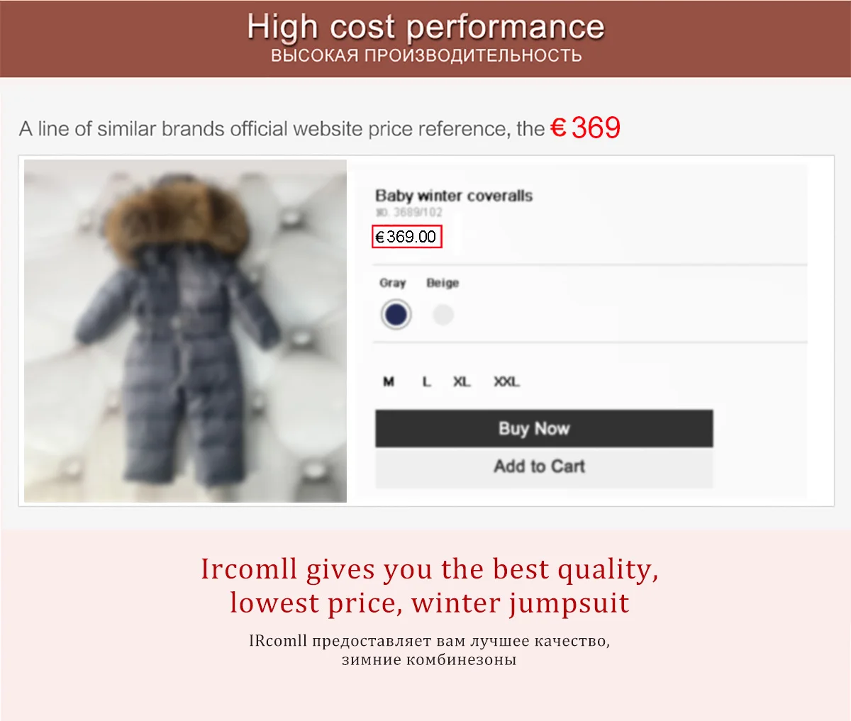 Ircomll Kinder Winter Warme Daunenjacke Sportbekleidung Kleinkind Schnee Overall Junge Mädchen Kleinkind Kleidung Ski Schneeanzug Kapuzenmantel – Detail 2