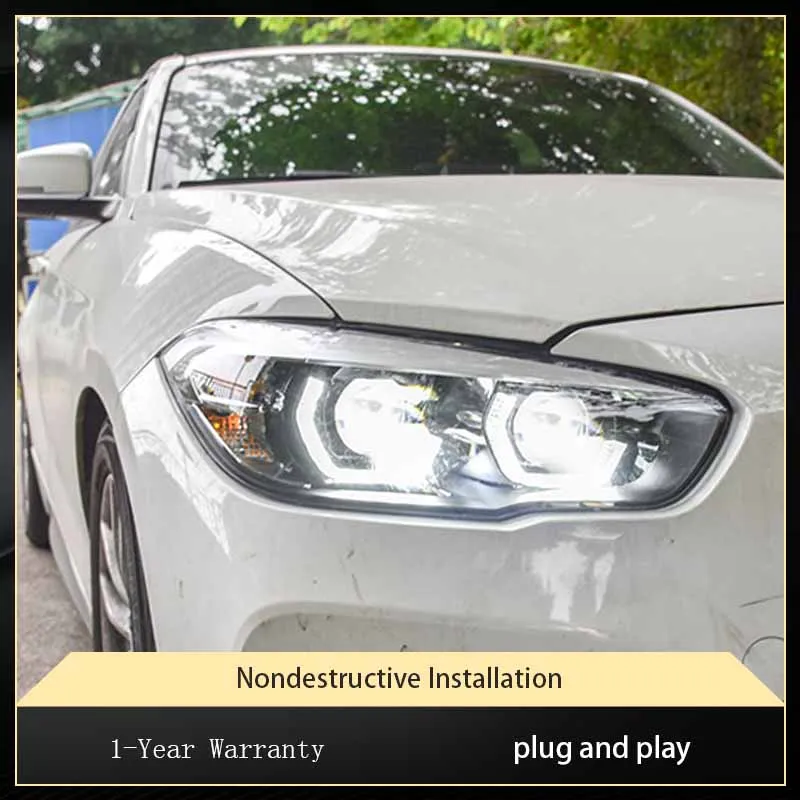 

Фара для BMW 1 серии 116 118i 120i 135i 125i Фара 2015-2018 Полный светодиодный DRL F20 Передняя лампа Автоинструменты Аксессуары