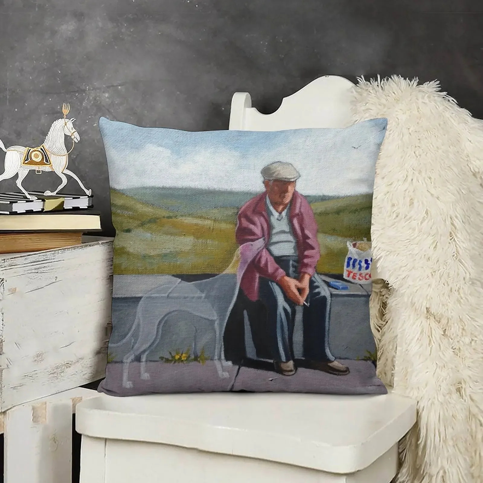 

I wonder if the ol' girl misses me as much.. Throw Pillow Anime christmas decorations for home 2025 pillow