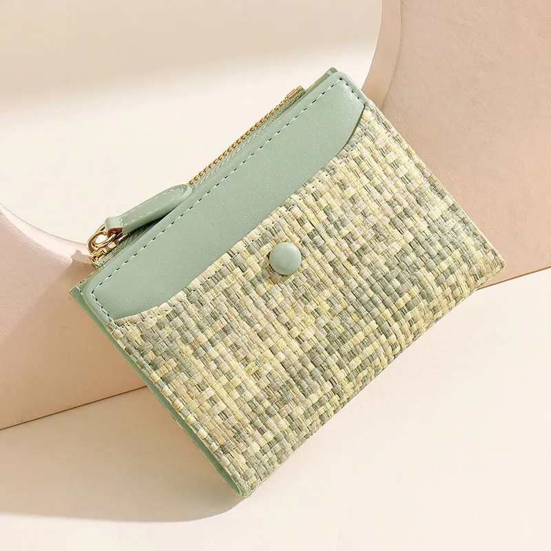 

Новые простые короткие женские кошельки с зажимами для карт на молнии, женские кошельки для монет, держатель для фотографий для кредитных карт, милый кошелек для девочек