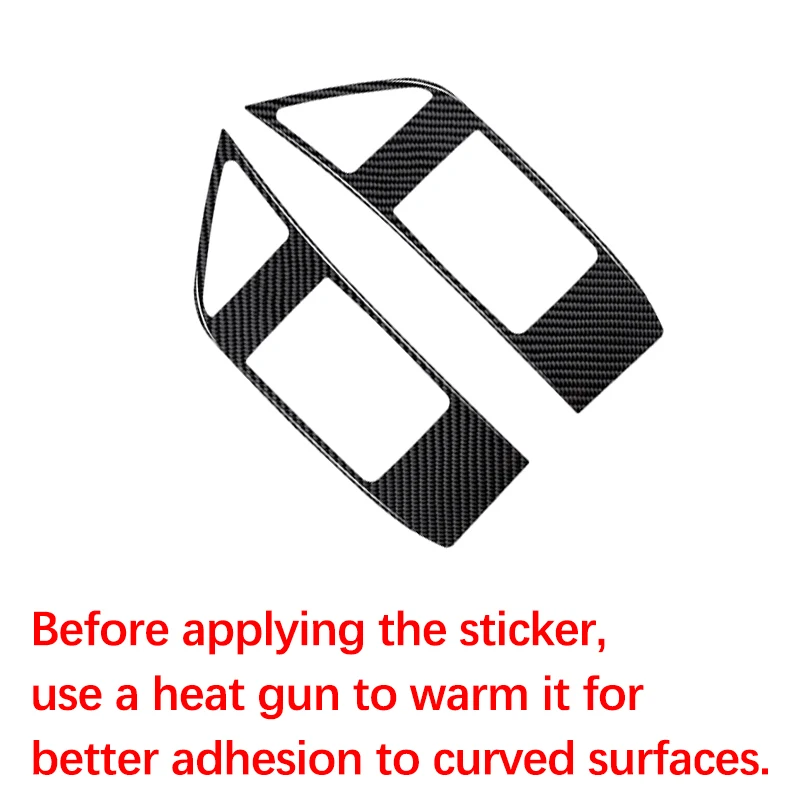 Lewe prawe otwory wentylacyjne naklejki wewnętrzne z włókna węglowego dla Dodge RAM Promaster 2014-2021 Fiat Ducato 2007-2021 akcesoria samochodowe