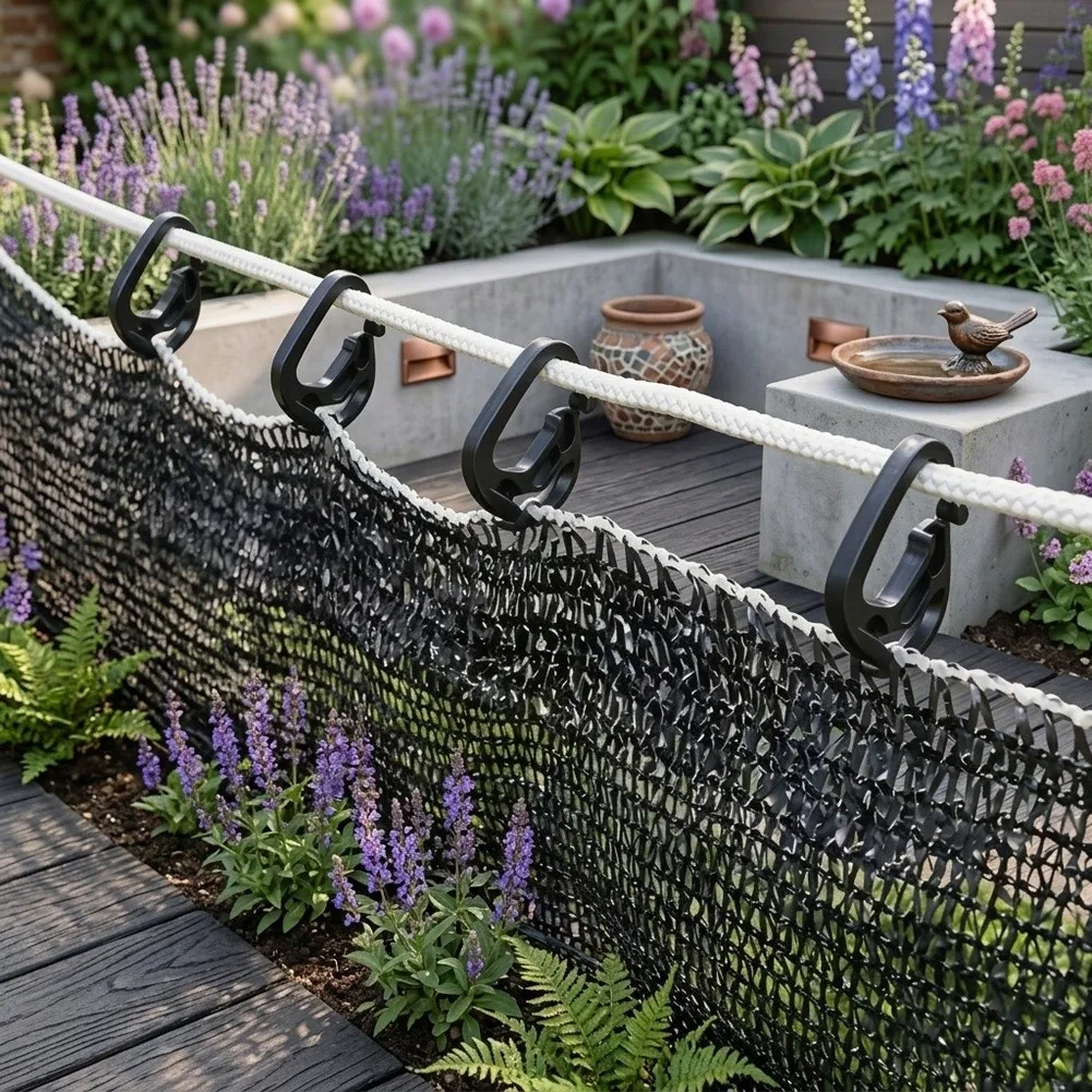 Adjustable Shade Net Clips for Garden Greenhouse Shade Cloth Securing Fastening System ABS Material Multiple Quantity