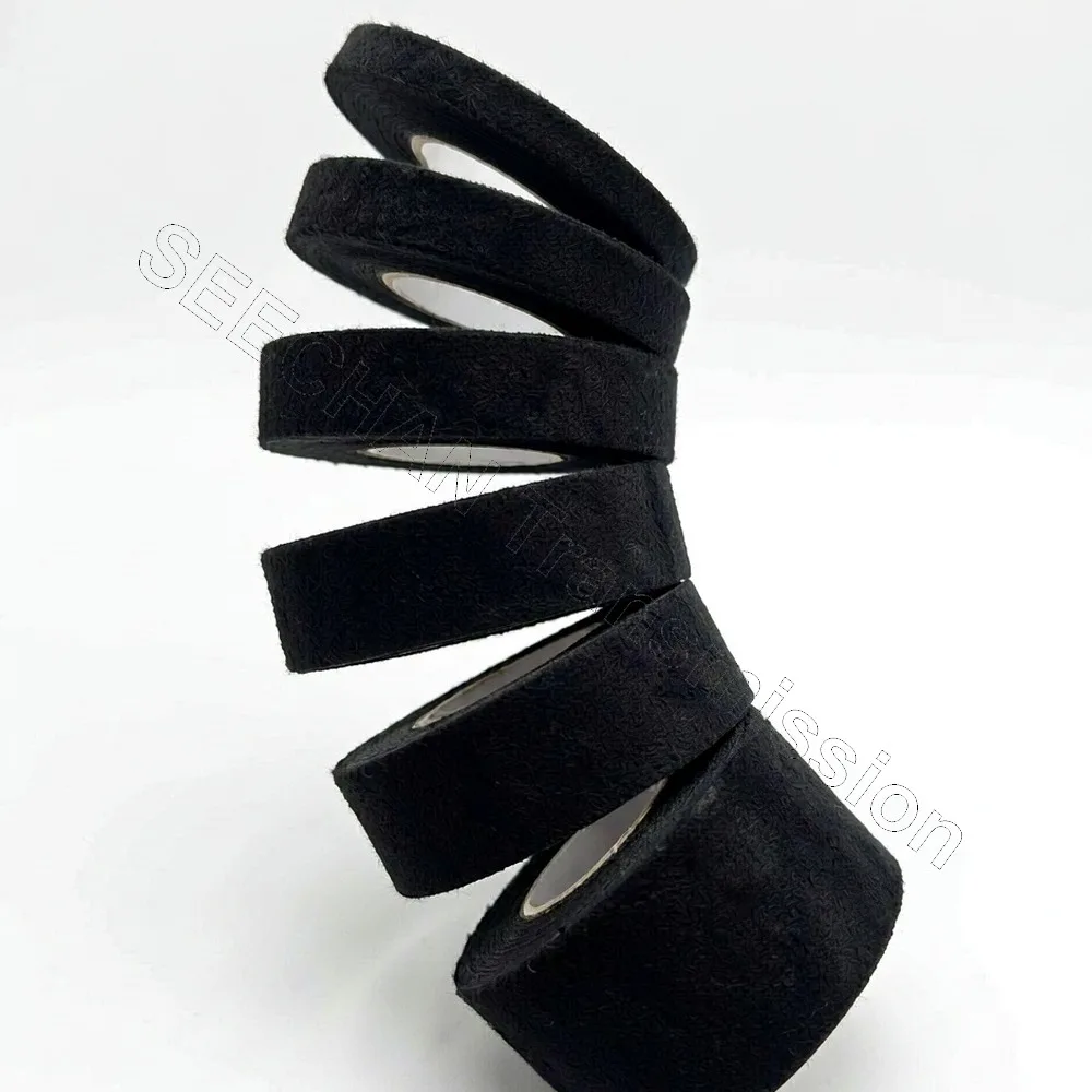 Black Flannel Cloth Harness Tape Anti Noise Wear Resistant Fabric Adhesive Tape for Car Wiring Harness Interior
