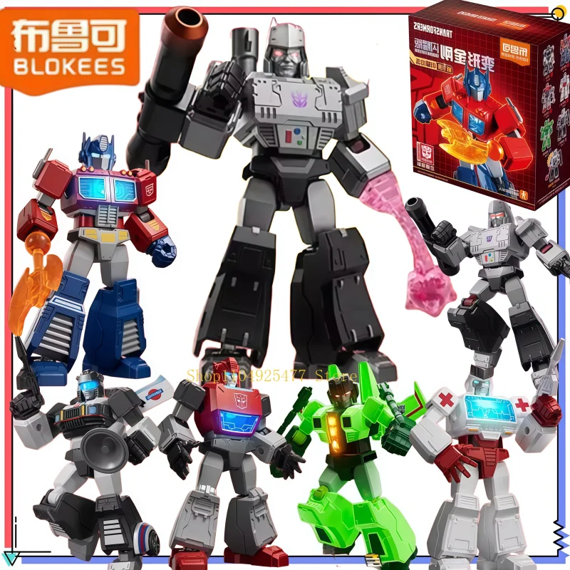 BLOKEES Transformers Shining Version 01 Toy Jazz Ratchet Megatron Educational Assembly Building Blocks Model Ornament Toy Gift