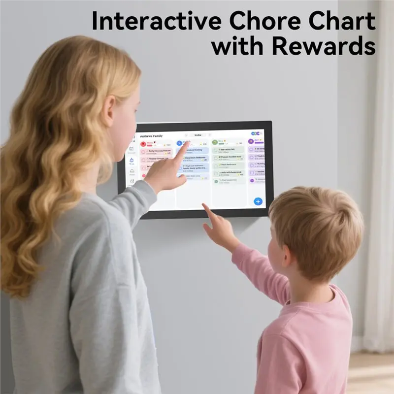 AT82-Meal Plan For Family Office With 10.1Inch Digital Calendar HD Touchscreen Smart For Family Planner Chore Chart