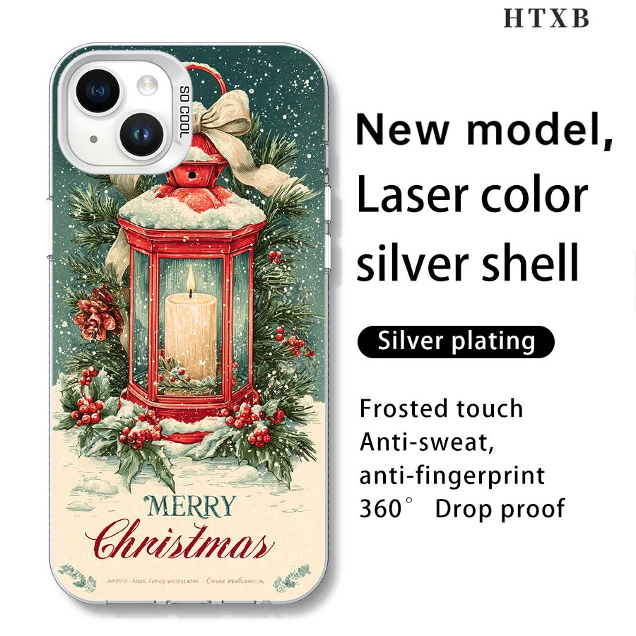 Lanterna di Buon Natale Custodia per telefono per iPhone da 17 a 11 Pro Max Plus