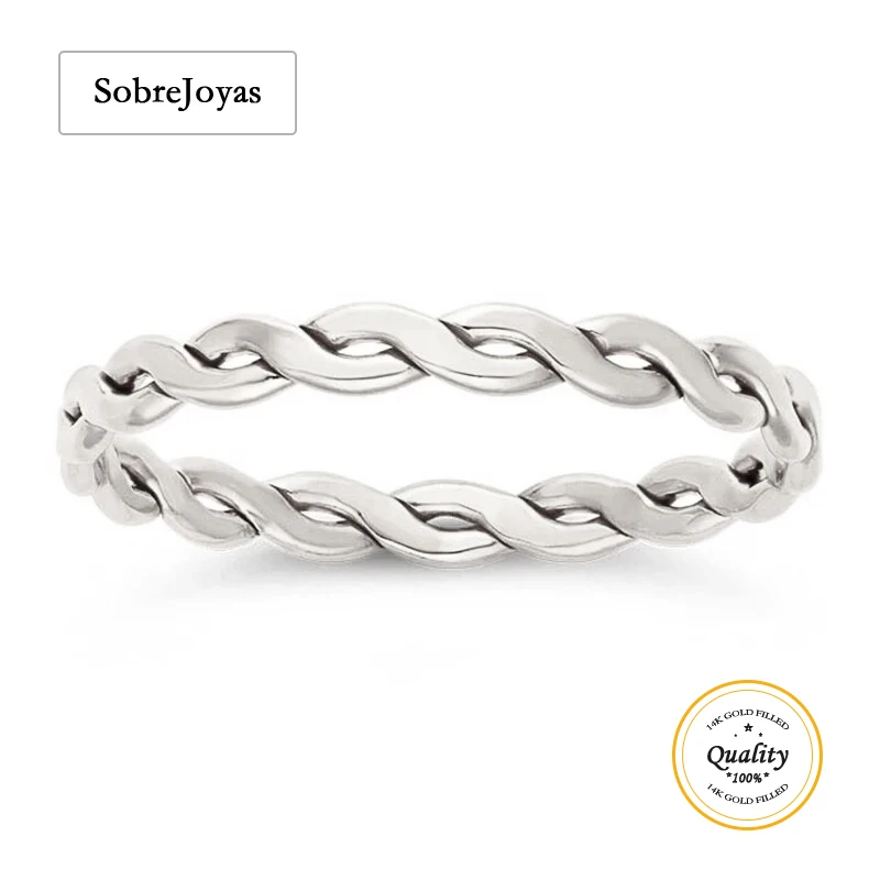 

Braided Stacking Ring, 925 Sterling Silver Simple Silver Ring, Twist Stacking Ring, Silver Band, Minimalist Braided Rin