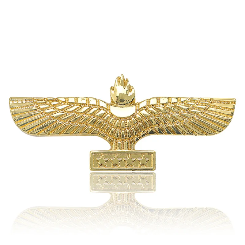 1PC Alloy Eagle 4 Stars Brooch Pin Style Clothes Pins Accessories Fashion Decoration Crafts Gift for Men and Women
