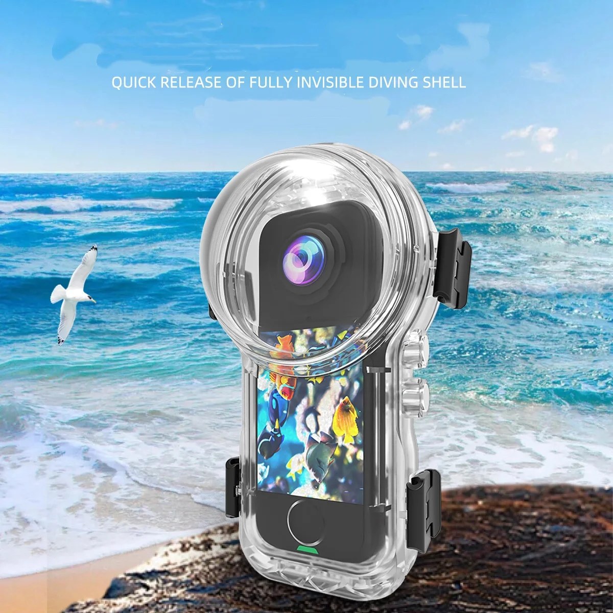 Invisible Dive Case For Insta360 X4 Air, Underwater 50M Waterproof Diving Housing Cover Protective Shell for Camera Accessories