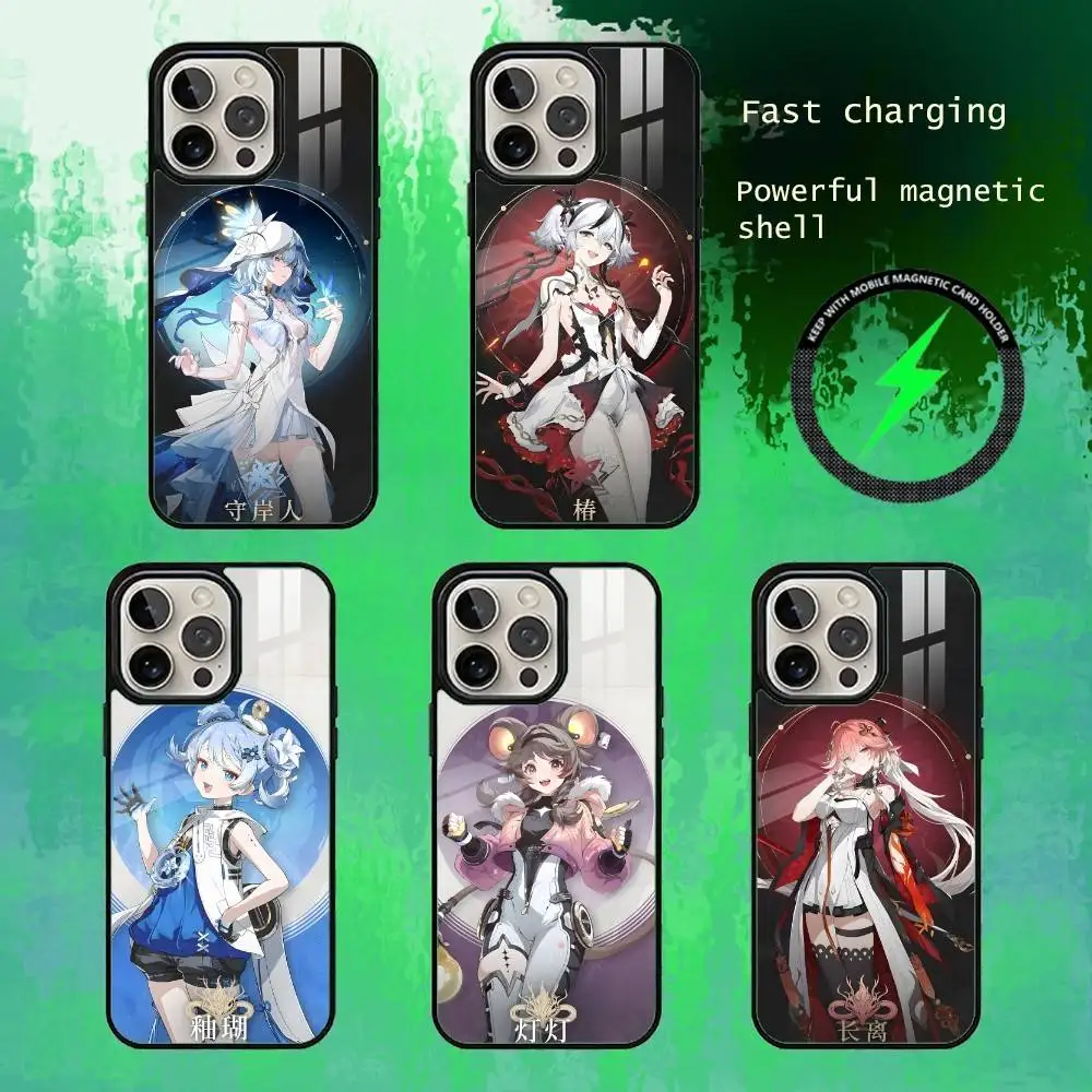 

WuWa GIRLS Printed Phone Case For iPhone17,16,15,14,13 Plus,Pro Max Magnetic For Magsafe Wireless Charging