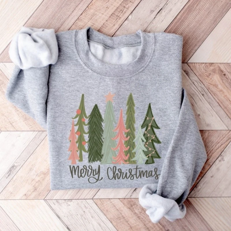 

Christmas Tree Sweatshirt Holiday Sweaters for Women Casual Fashion Soft Comfortable Autumn and Winter Outdoors Thermal Hoodie