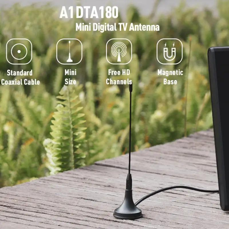 Digital Indoor TV Antenna Digital Antenna HD Antenna Signal Booster Television Antenna HDTV Antenna 1.5M Indoor Mini Antenna