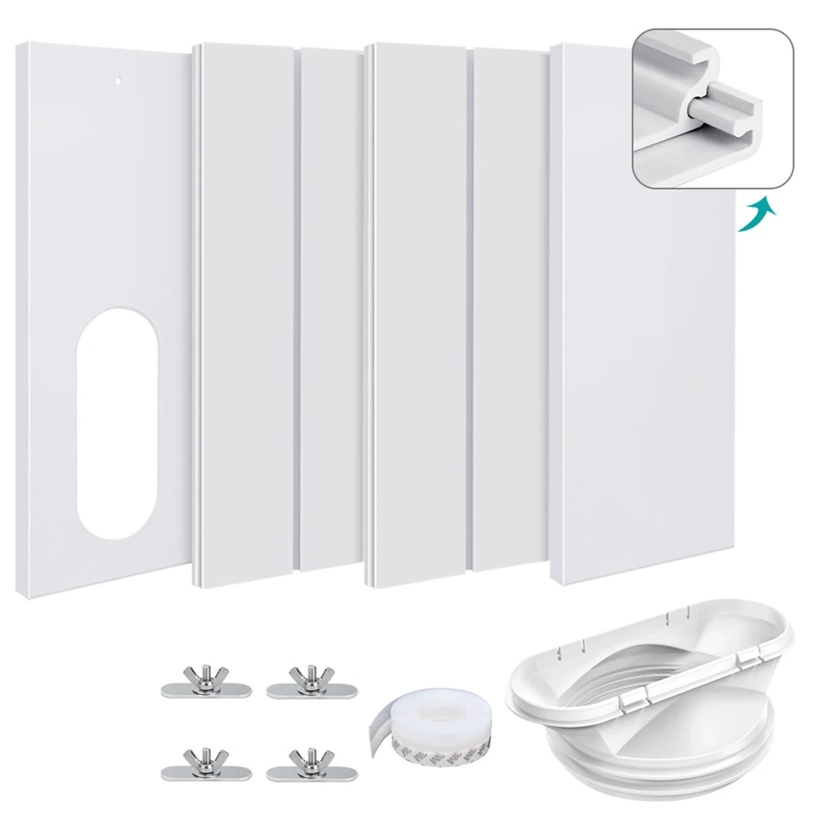 Adjustable Air Conditioner Vent Panel Kit Easy Installation Flexible Vent Kit for Exhausting Hot Air into the Window PR Sale