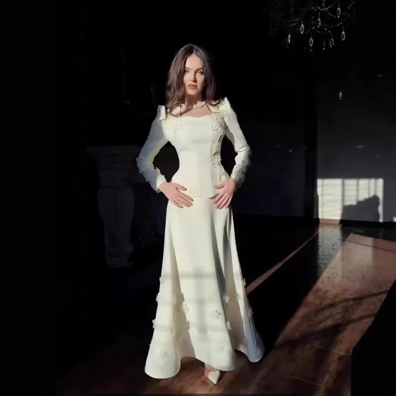 

2026 Women Spring Temperament Lace Flower Dress Set