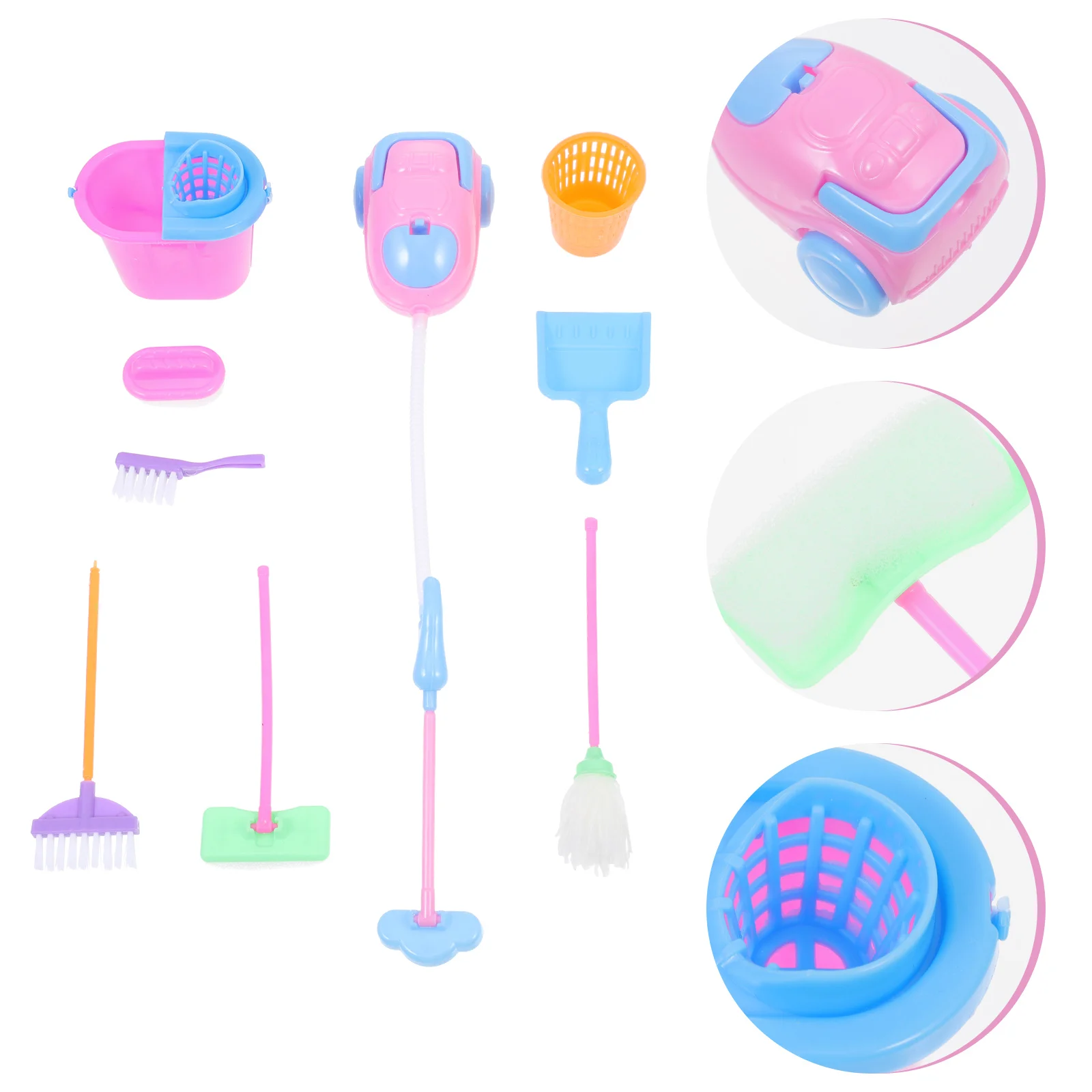 9 PCS Simulation Sanitary Ware Toys Mini House Cleaning Equipment Child Playthings Abs Children