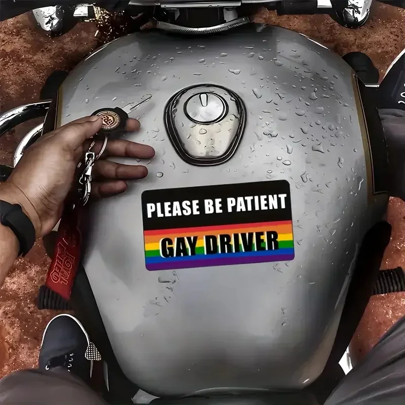 Please Be Patient Gay Driver Vinyl Stickers Waterproof Decal for Car Bumper Window Truck Van Motorcycle Styling Decorative