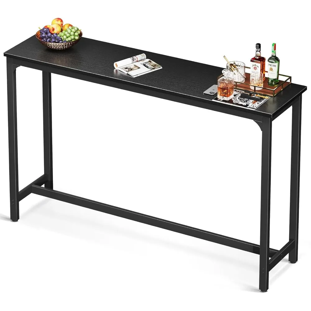 63 inch Bar Table, Bar Height Pub Table, Counter Height Bar Table, Rectangular High Top Kitchen & Dining Counter Tables