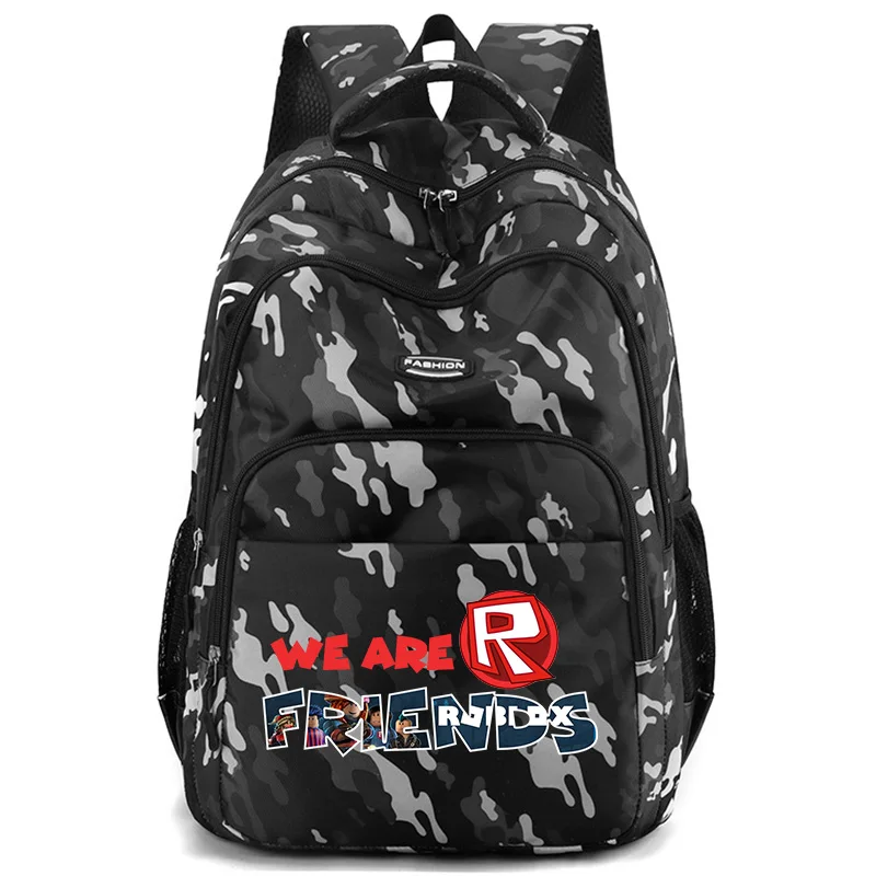 ROBLOX Backpack Women Men Backpacks Kids Anime Girl Knapsack Teenager School Bag Large Capacity Student Book Bag Rucksack Gift