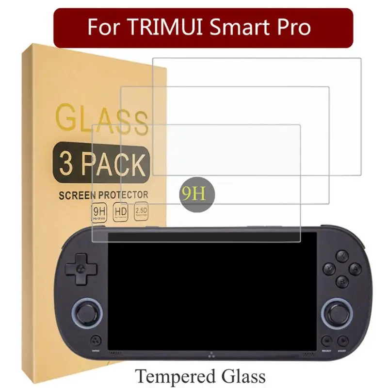 9H Antic-Scratch Tempered Glass Film for Trimui Smart Pro Game Consoles HD Screen Protector Protective Glass Film Accessories