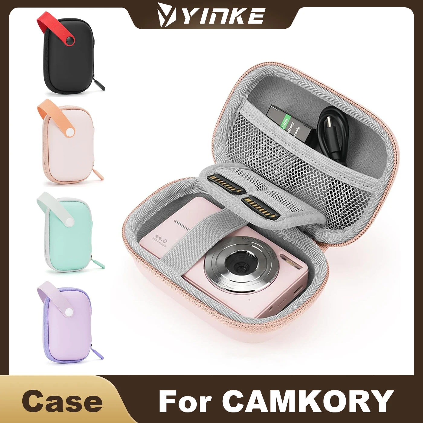 Shockproof Camera Bag For CAMKORY DC403 FHD 1080P / KODAK PIXPRO FZ55 / FZ45 And More Model,SD Card Storage Travel Carrying Case