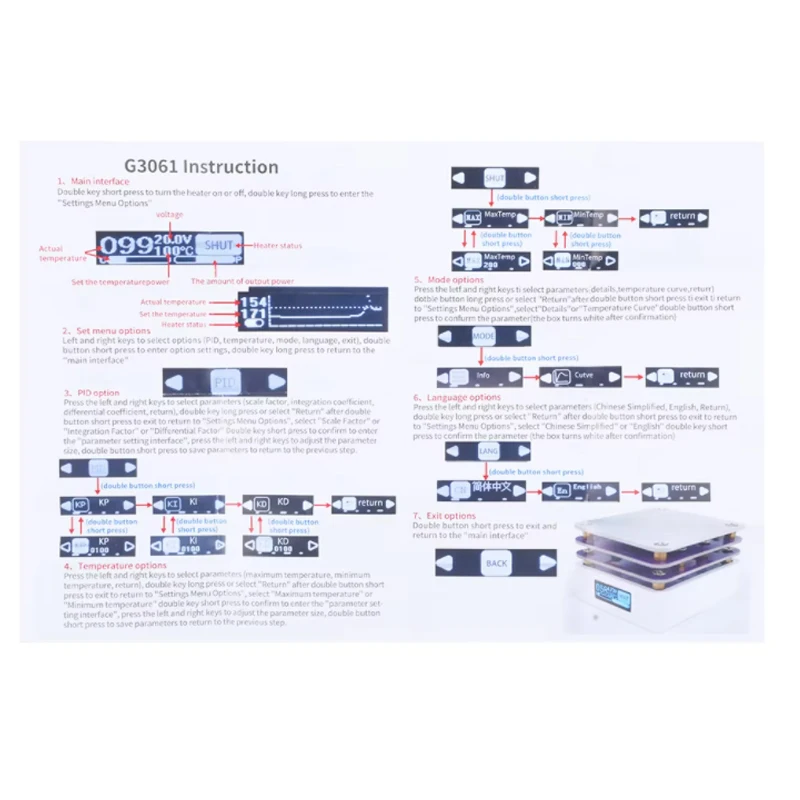Type-C Mini Hot Plate PCB SMD Board Soldering Plate Adjustable Constant Temperature Heating Tool Preheating Station Repair Tools