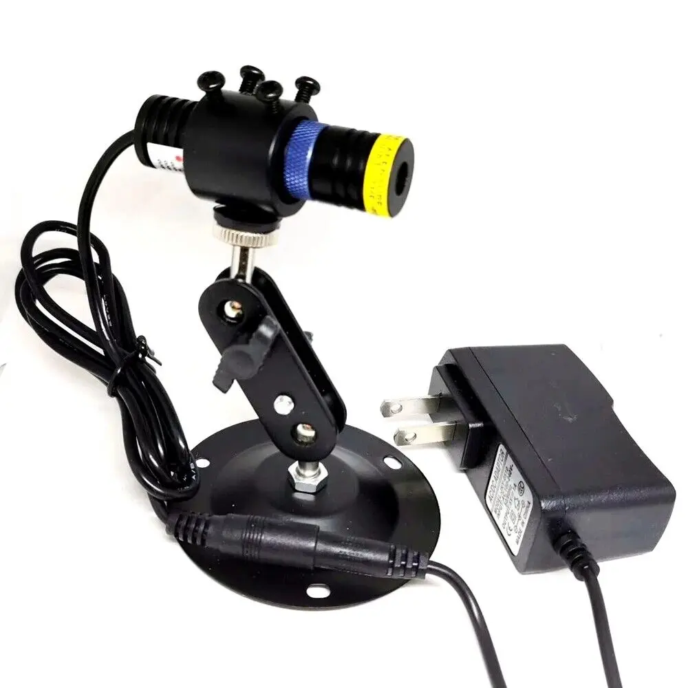 Focusable 450nm 10mw/30mw/50mw/80mw Blue Dot/Line/Cross Laser Diode Module 18x65mm W/ Adapter & Holder