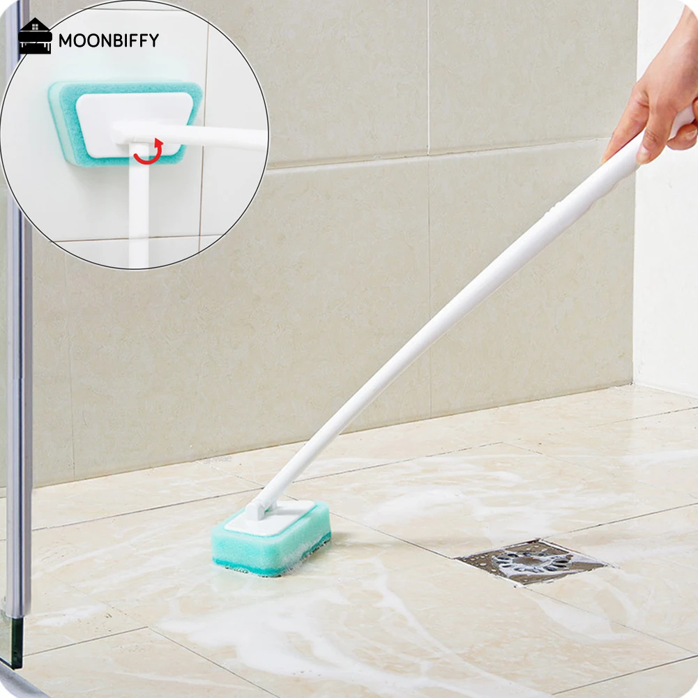 Home Toilet Cleaning Brush Durable Washable Bathroom Wipe Long Handle Tool Multifunctional Sponge Kitchen Tools Portable  Tools