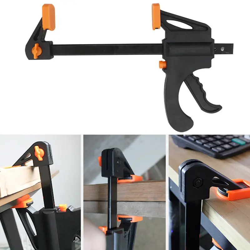 5/2pcs Woodworking Work Bar 4 Inch Clamp Clip Set Hard Quick Ratchet Release Clip DIY Carpentry Hand Tool Woodworking Clamp