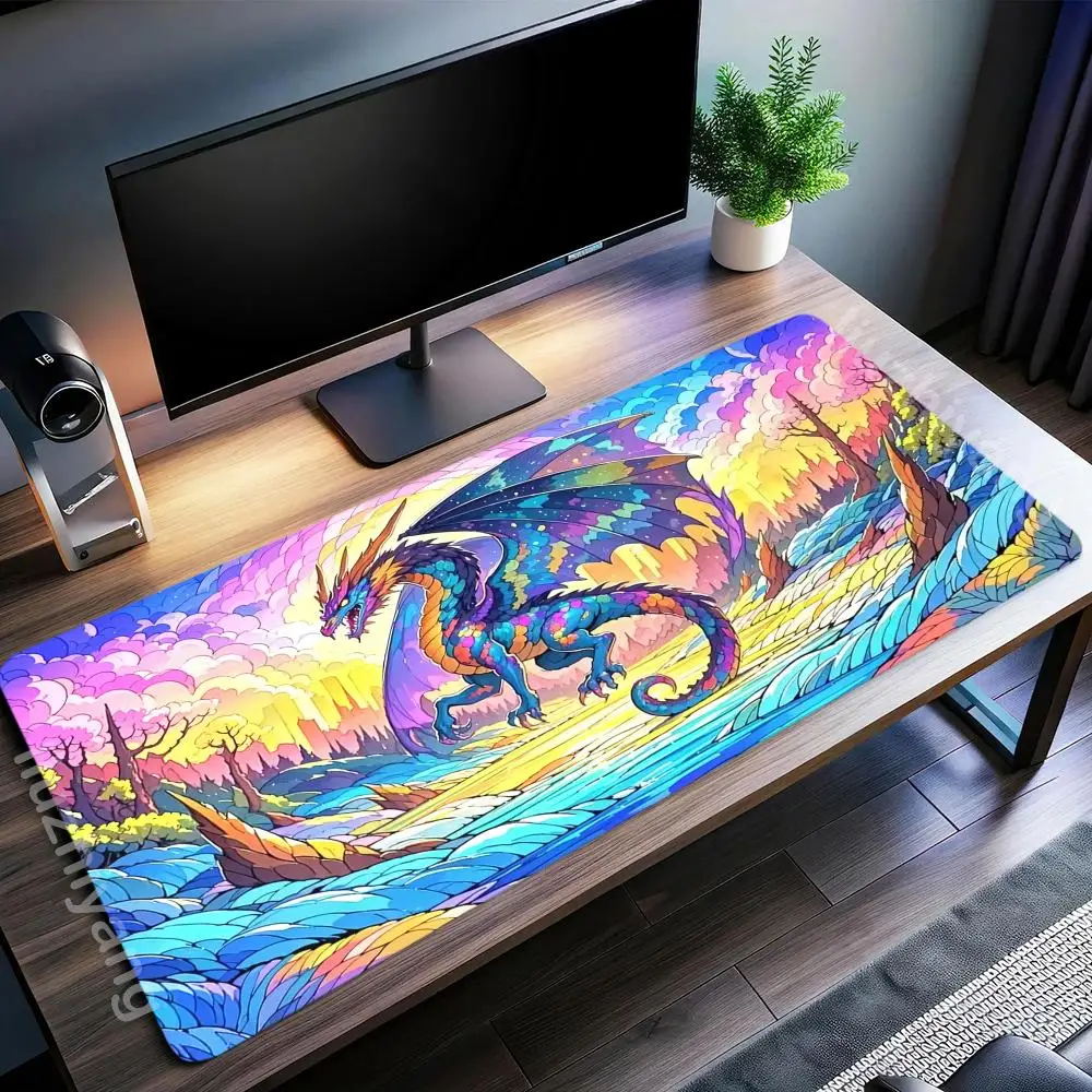 

Van Gogh Cartoon Monster Mouse Pad Large Computer Office Gaming Desk Mat XXL Non-Slip Rubber Gaming Keyboard & Mouse Pad