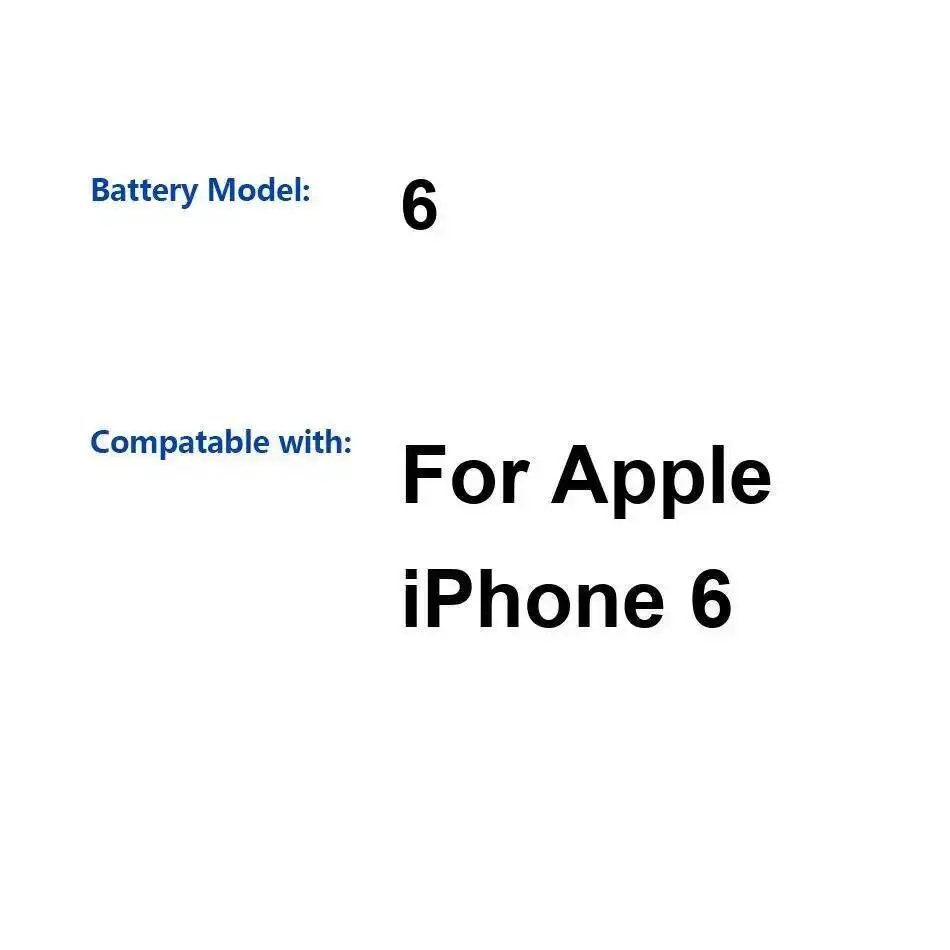 

Для Apple Iphone 6 аккумулятор мобильного телефона премиум-класса замена 1810 мАч