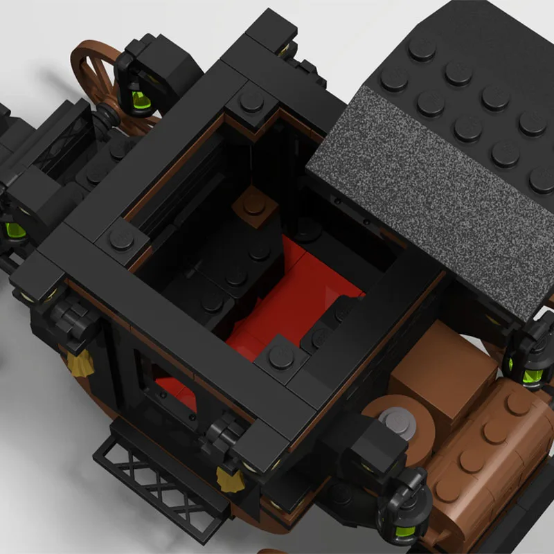 210PCS MOC Death Eater's CarriageMedieval architectureCarriage Kreative bausteine Pädagogisches spielzeug junge geschenke Ornamente