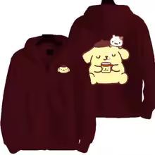 Cartoon Pom Pom Purin Double Sided Zip Hoodie | Gift | Cartoon