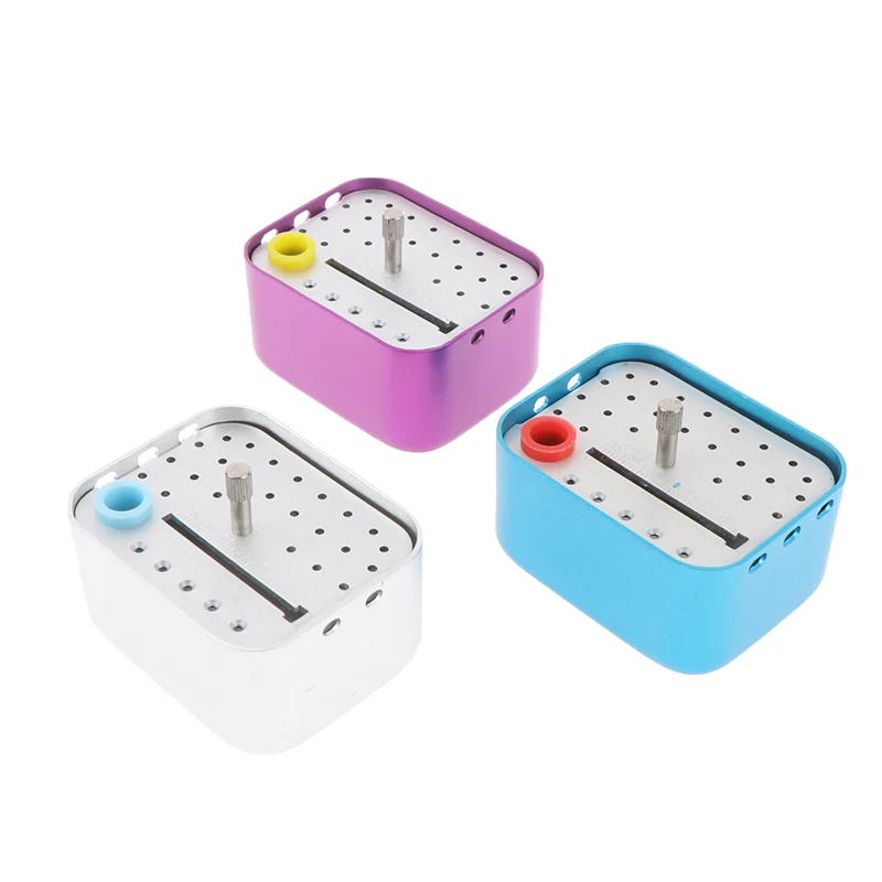 30 Holes Dental Disinfection Box Aluminum Autoclave Sterilizer Case Diamond Burs Drills Endo Files Holder Organizer Dentist Tool