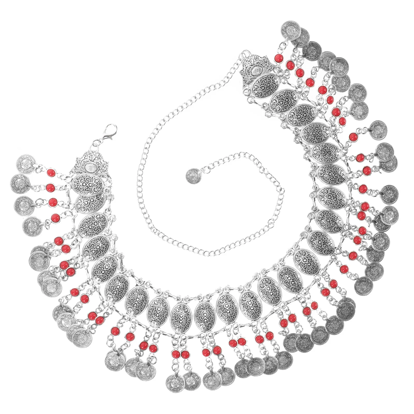 

Bohemian Tassel Waist Chain Adjustable Belly Dancing Belt Vintage Metal Body Jewelry For Women Festival Beach Party