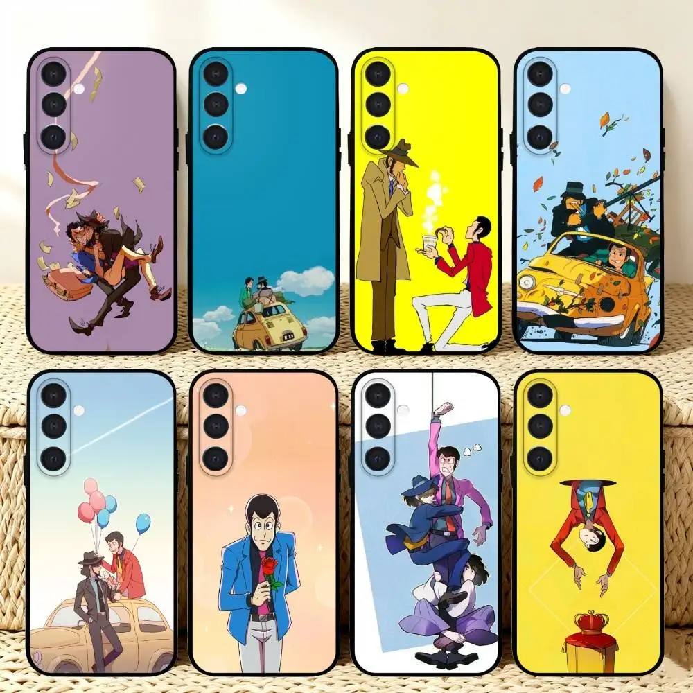 

L-Lupin Anime T-Third Phone Case For Samsung A73,A21s,A22,A31,A32,A52,A53,A71,A80,Soft Black Shell