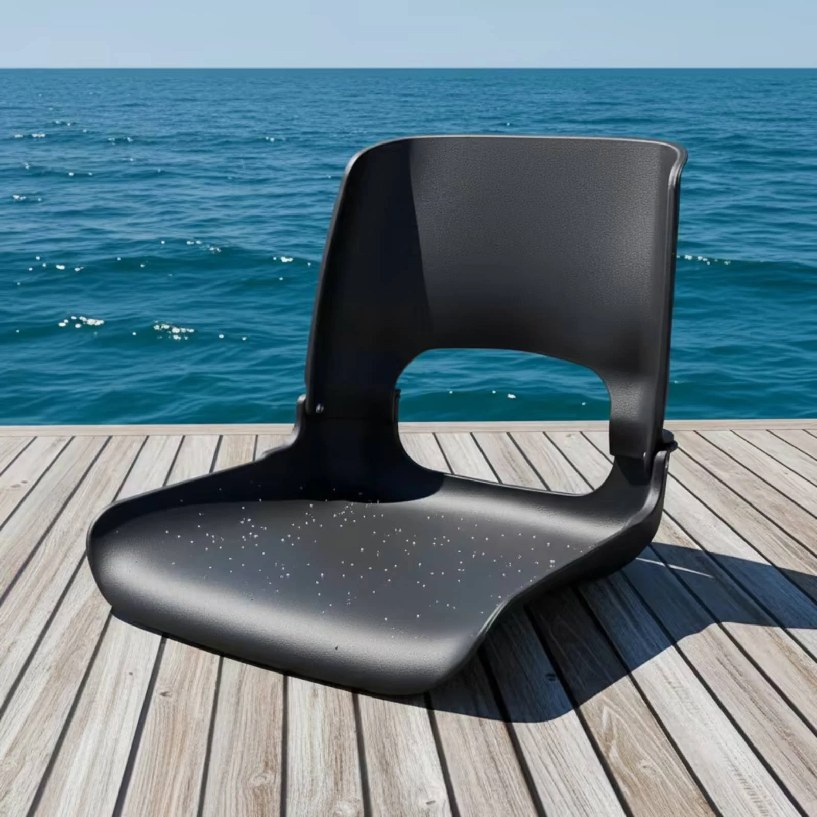 Boat Seat with Backrest Compact Boat Chair with Backrest Upholstered Easy-to-Mount for Boaters, Boats, Yachts