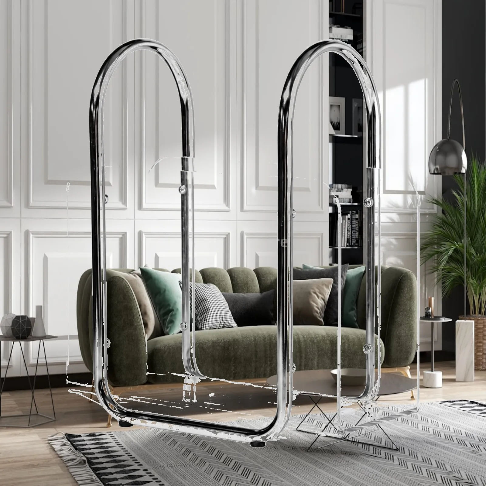 Space Saving Acrylic Bookcase Transparent Book Holder Desk Organizer for Office Bedroom Slim Bookshelf with Metal Frame