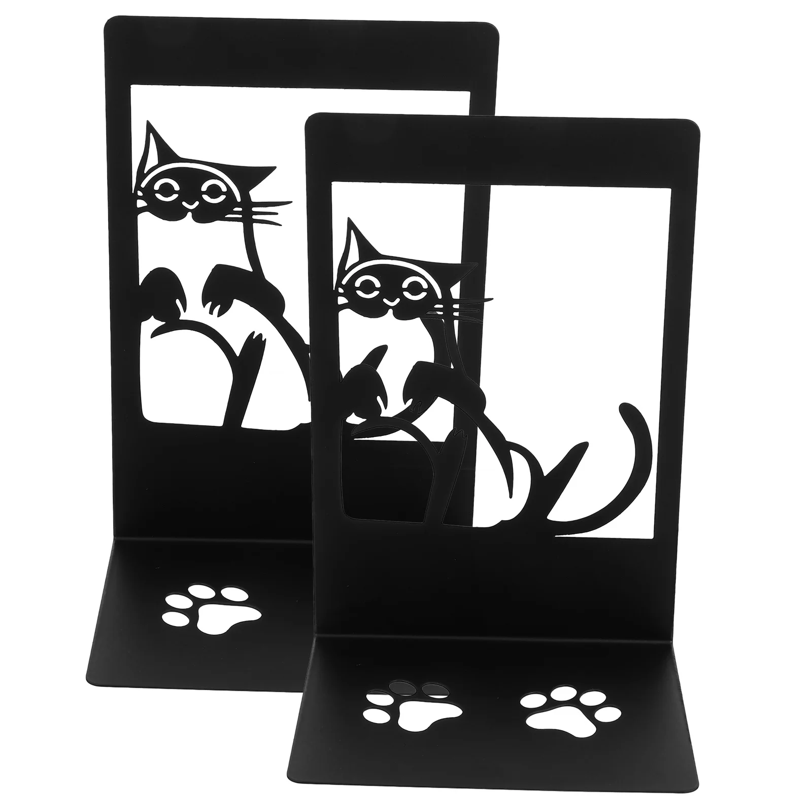 2 قطعة سدادة رف مزخرفة لنهاية الكتاب لقراءة أرفف وحامل معدني #5