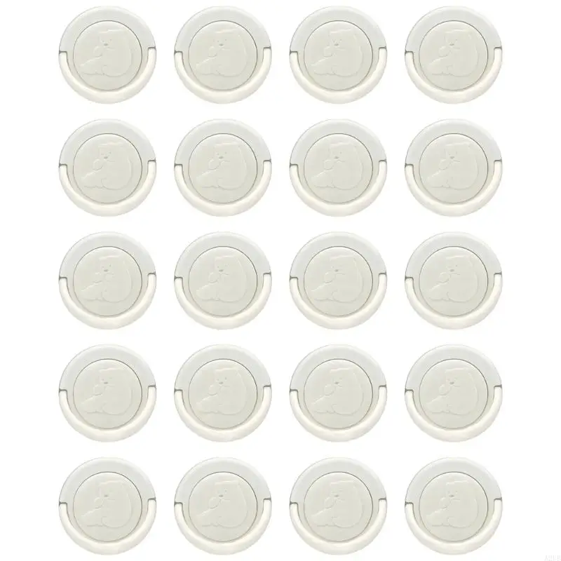 20Pcs Set European 2 Hole Outlet Protectors Child Proof Socket Cover Cartoon Design Plug Cover for Home Kitchens A2UB